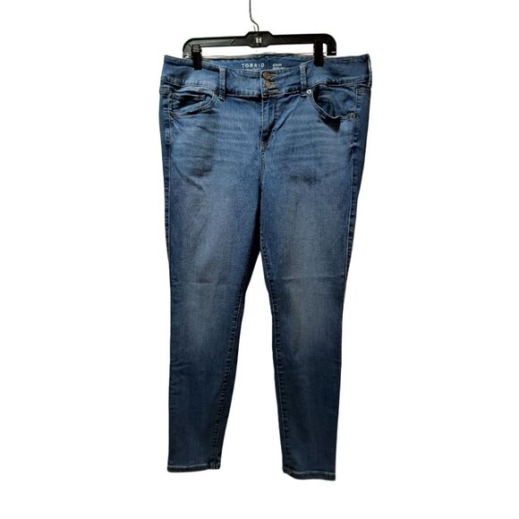 Torrid Super Soft Jegging Women's 18R Blue Stretch Denim Jeans 38x28 - Picture 1 of 5